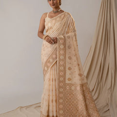 Chhaya Pastel Peach Saree