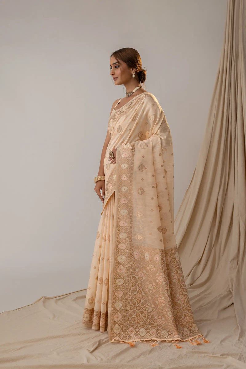 Chhaya Pastel Peach Saree