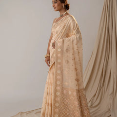 Chhaya Pastel Peach Saree