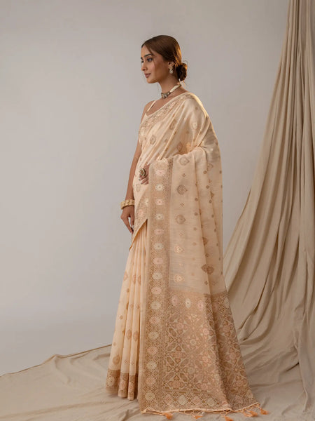 Chhaya Pastel Peach Saree