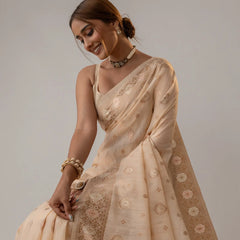 Chhaya Pastel Peach Saree