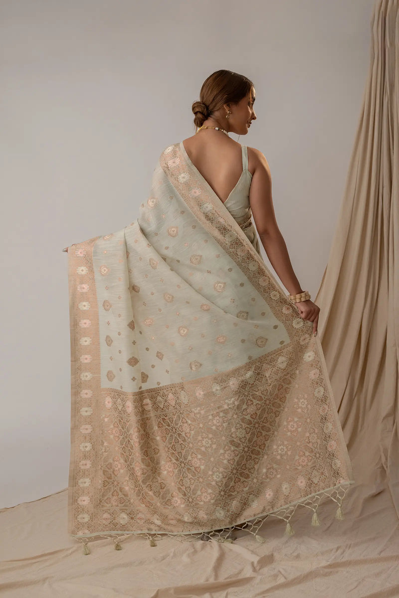 Chhaya Pistachio Saree