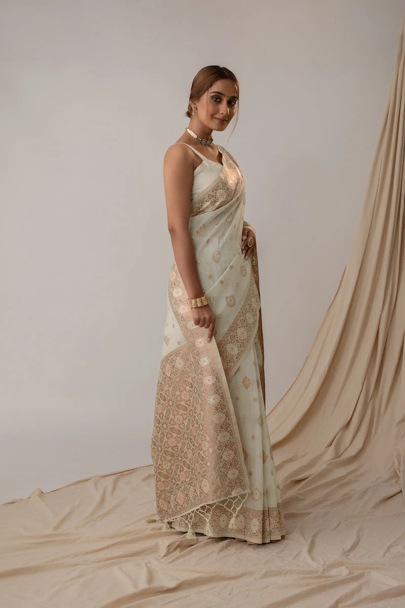 Chhaya Pistachio Saree