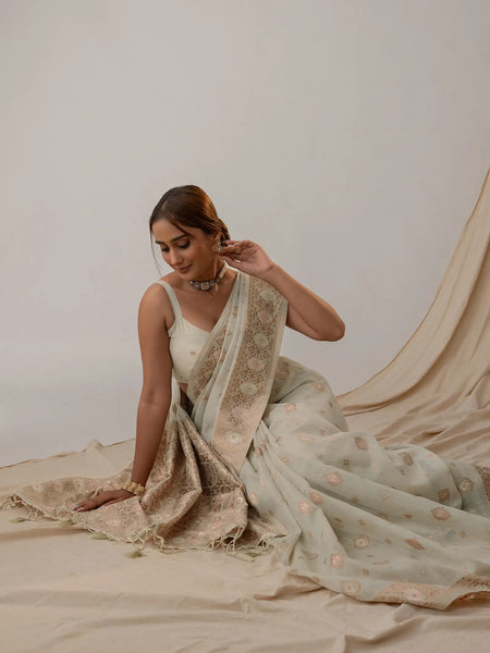 Chhaya Pistachio Saree