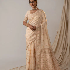 Vasudha Soft Beige Saree