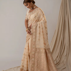 Vasudha Soft Beige Saree