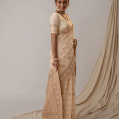 Vasudha Soft Beige Saree