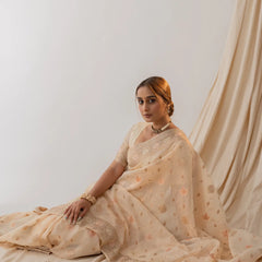 Vasudha Soft Beige Saree