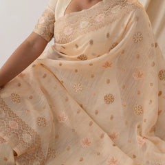 Vasudha Soft Beige Saree