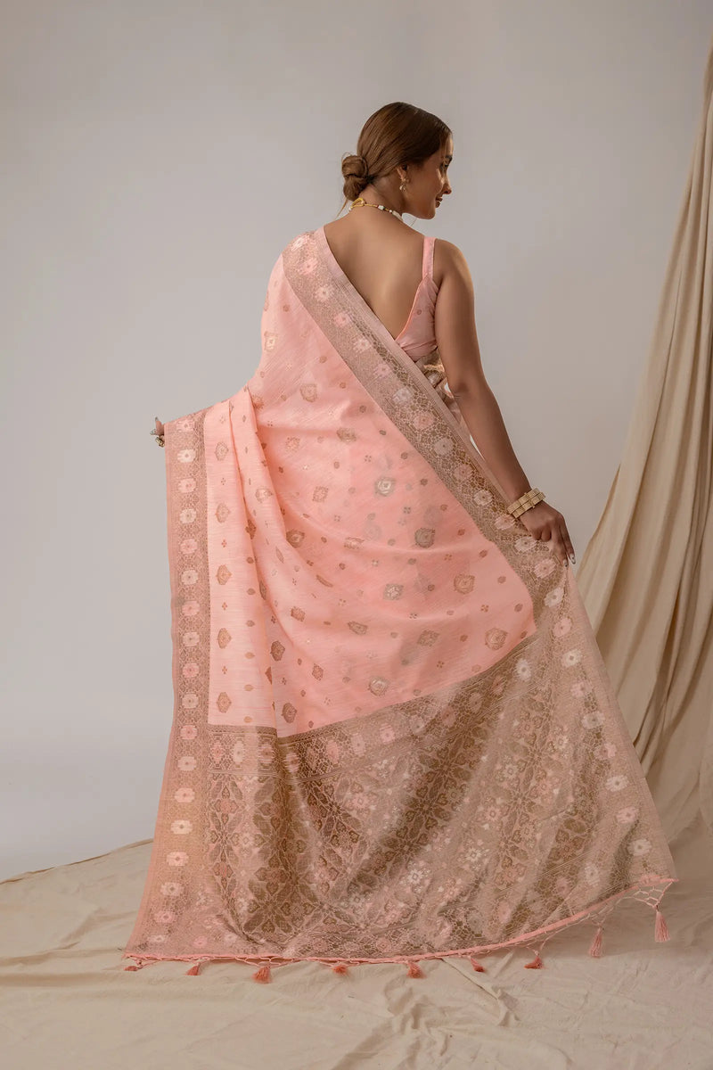Chhaya Pastel Pink Saree