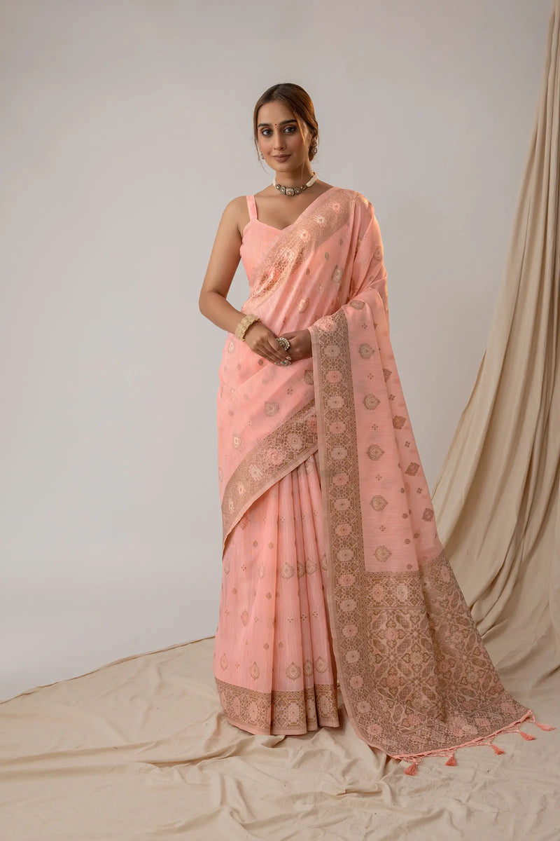 Chhaya Pastel Pink Saree