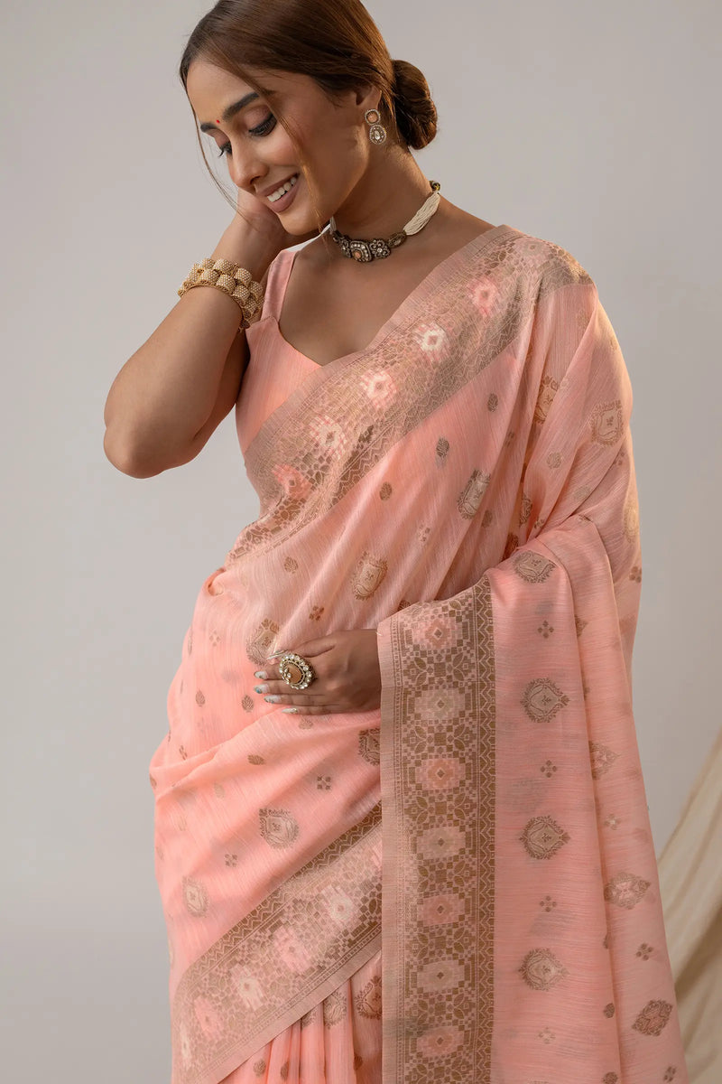 Chhaya Pastel Pink Saree