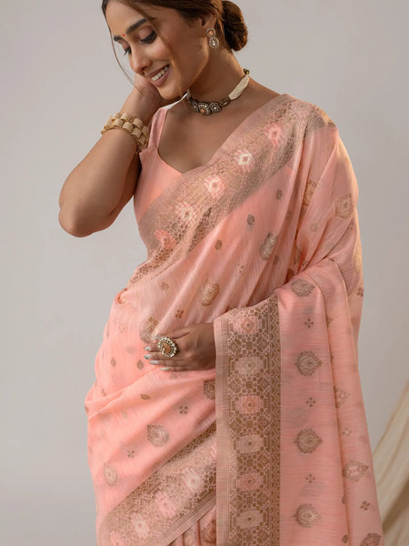 Chhaya Pastel Pink Saree