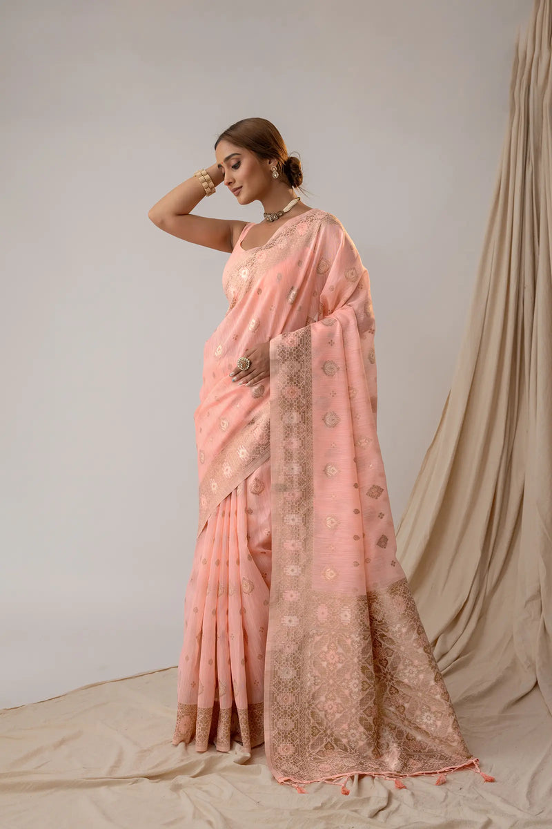 Chhaya Pastel Pink Saree