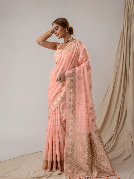 Chhaya Pastel Pink Saree
