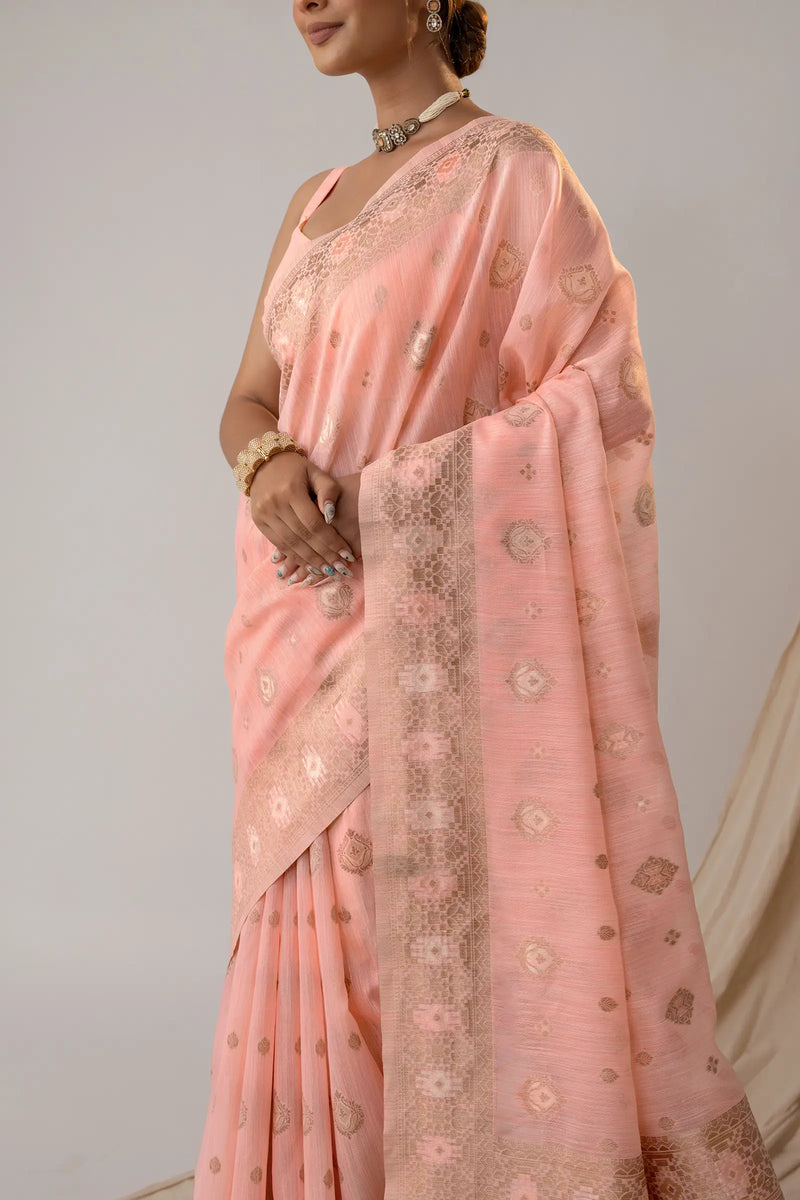 Chhaya Pastel Pink Saree
