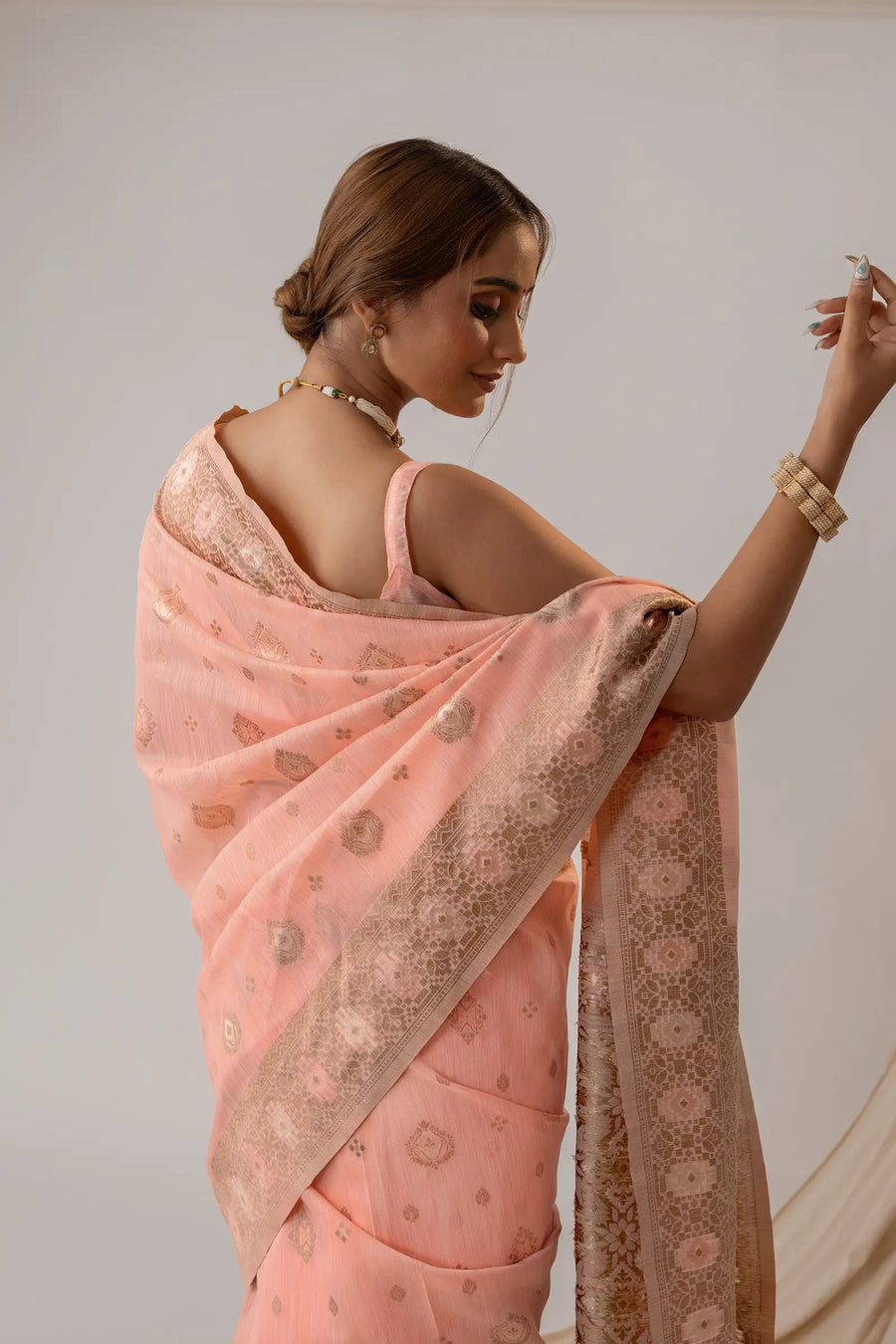 Chhaya Pastel Pink Saree