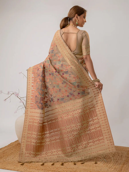 Radha Cotton Beige Saree