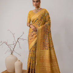 Radha Cotton Yellow Saree