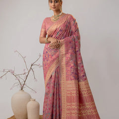 Radha Cotton Pink Saree