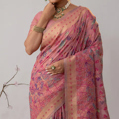 Radha Cotton Pink Saree