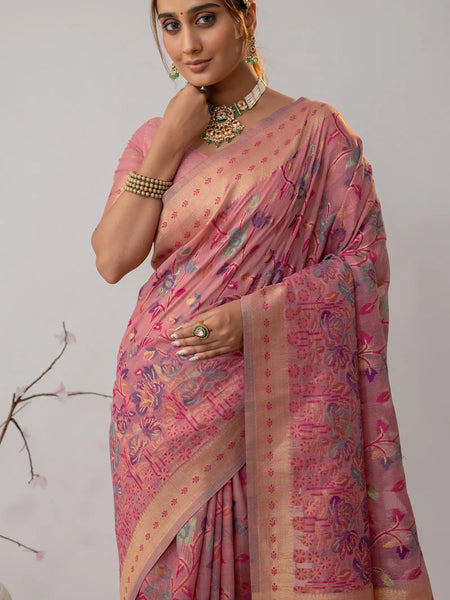 Radha Cotton Pink Saree