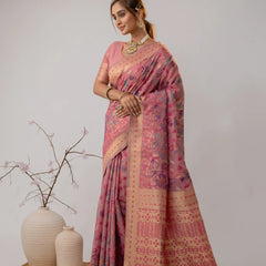 Radha Cotton Pink Saree