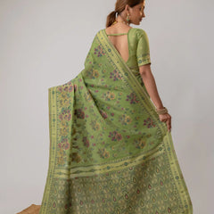 Mira Cotton Green Saree