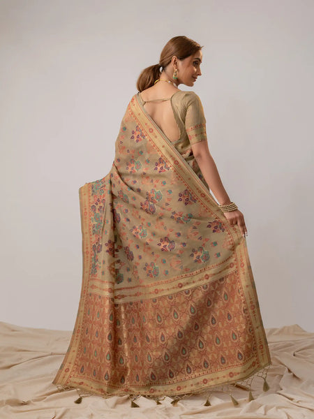 Mira Cotton Beige Saree
