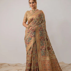 Mira Cotton Beige Saree