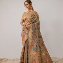 Mira Cotton Beige Saree