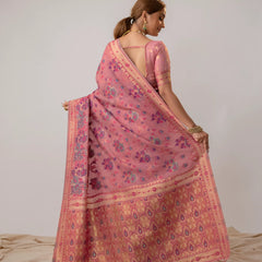 Mira Cotton Pink Saree