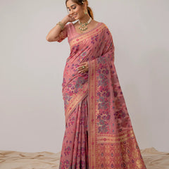 Mira Cotton Pink Saree