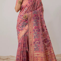 Mira Cotton Pink Saree