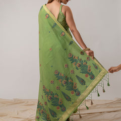 Kusum Green Saree