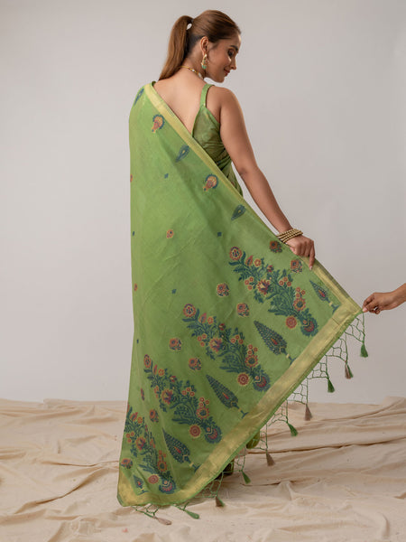 Kusum Green Saree