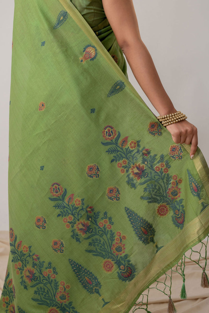 Kusum Green Saree