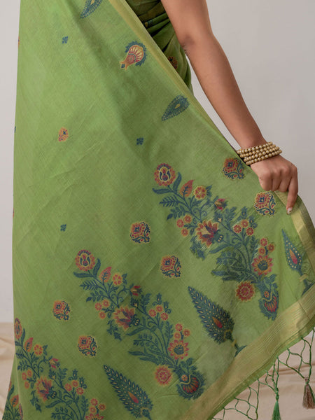Kusum Green Saree