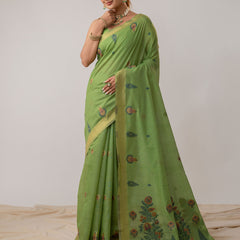 Kusum Green Saree