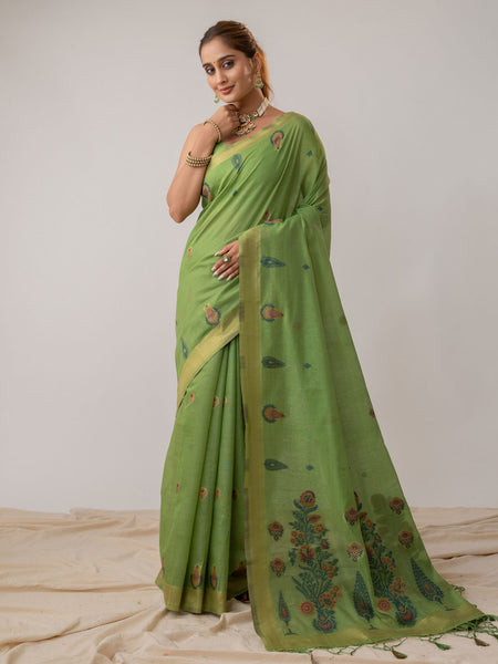 Kusum Green Saree