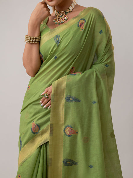 Kusum Green Saree