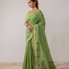 Kusum Green Saree
