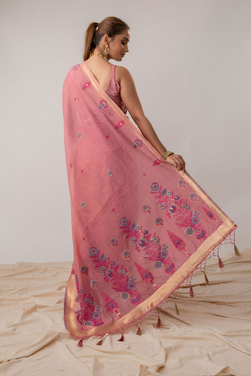 Kusum Pink Saree