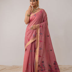 Kusum Pink Saree