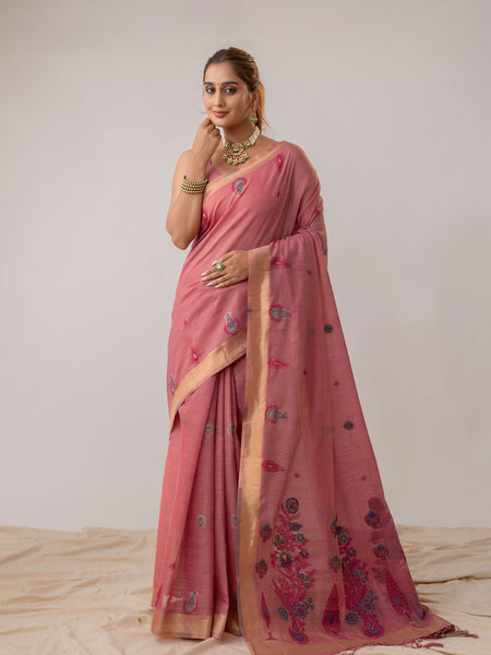 Kusum Pink Saree