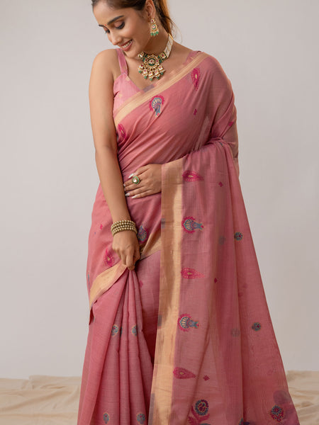 Kusum Pink Saree