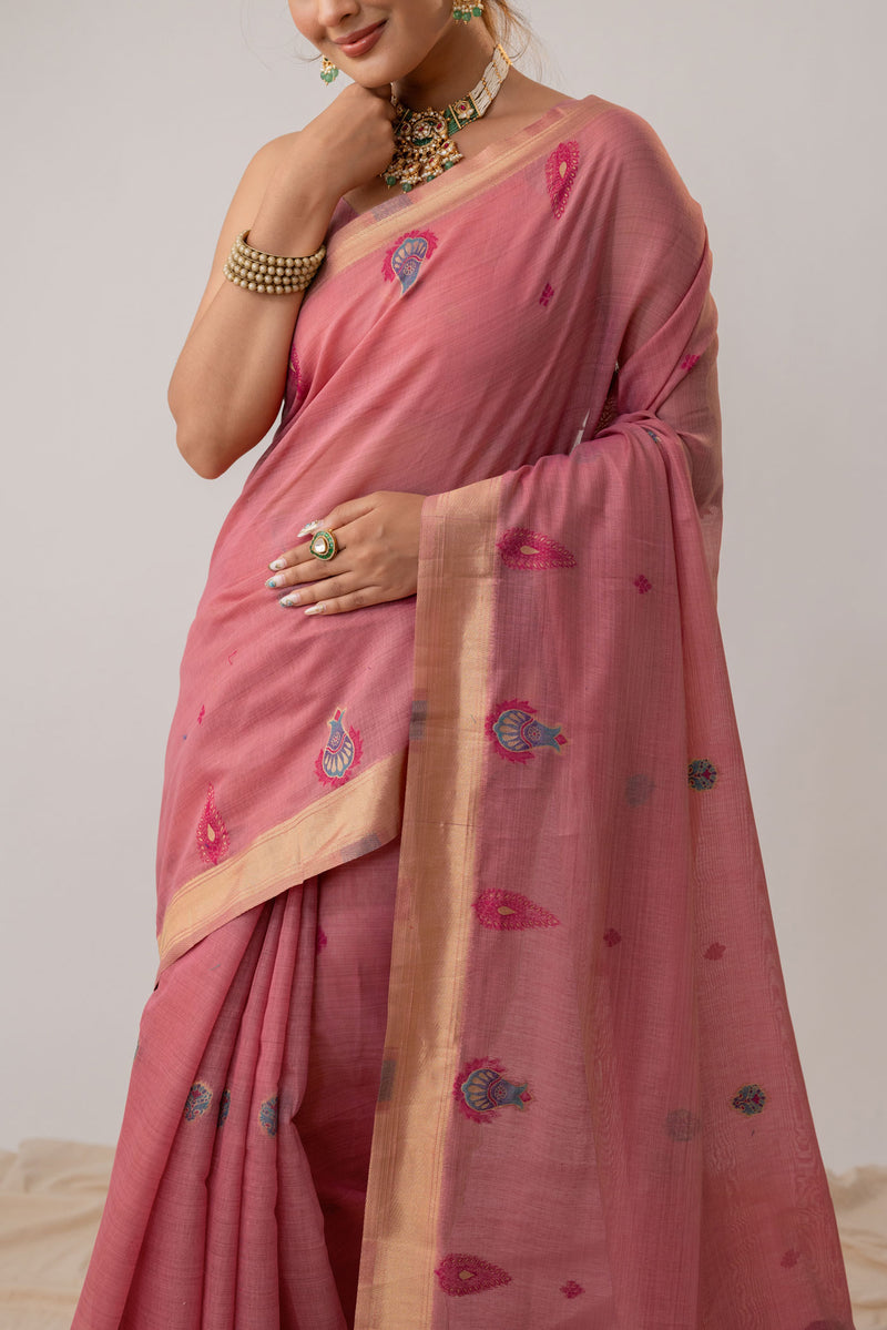 Kusum Pink Saree