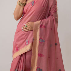 Kusum Pink Saree
