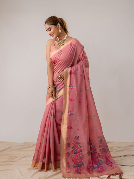 Kusum Pink Saree