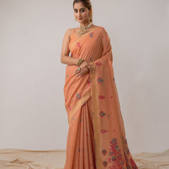 Kusum Peach Saree
